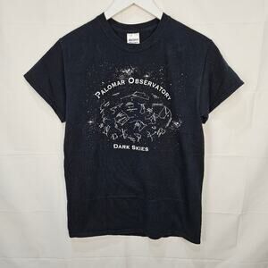 Palomar Observatory California Space Astronomy Short Sleeve Shirt Black Small